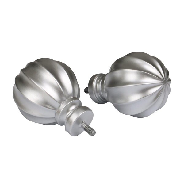 Escenografia 48-86 in. Curtain Rod with Decorative Ball Finial - Nickel ES3248116 - main